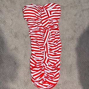 Red & White striped Dress✨